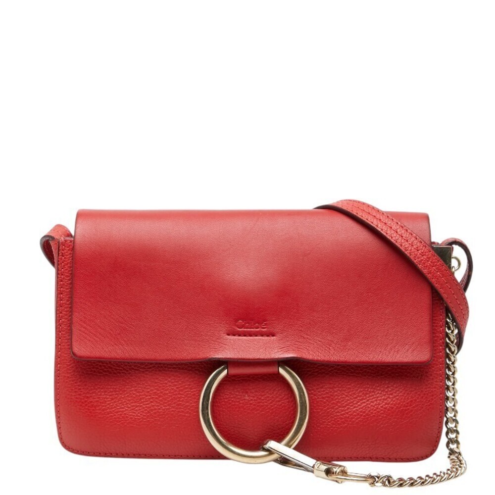 Chloe Faye Crossbody Bag Red Leather